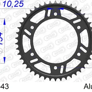 Corona AFAM 11617-43 in all. passo 525 HONDA CBR 1000 RA FIREBLADE C-ABS 2017 -2019 Prezzo Scontato