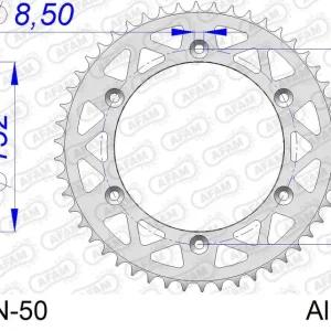 Prezzo Scontato Corona AFAM 13508N-50 in all. passo 520 YAMAHA YZ 125 1984 -1996