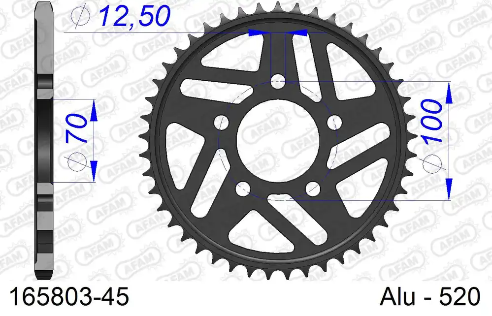 Corona AFAM 165803-45 in all. passo 520 BMW HP4 RACE 1000 2017 -2018 Spedito Oggi