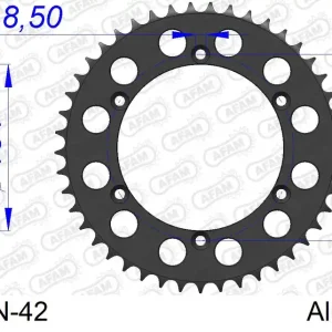 Promozione Corona AFAM 17206N-42 in all. passo 520 KAWASAKI KLX 250 S 2009 -2013