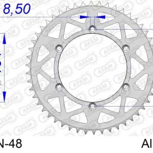 Prezzo Conveniente Corona AFAM 17206N-48 in all. passo 520 KAWASAKI KX 125 1990 -1999