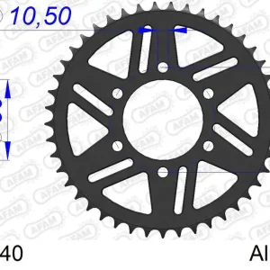 Corona AFAM 17606-40 in all. passo 520 KAWASAKI Z 1000 ZR 1000 2007  -2009 Compra Oggi Stesso