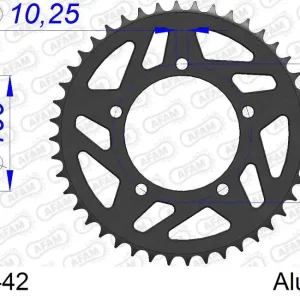 Corona AFAM 36800-42 in all. passo 525 APRILIA RSV 1000 1998 -2003 Solo Oggi