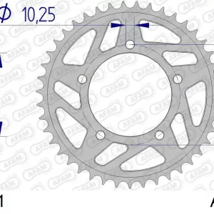 Corona AFAM 36807-41 in all. passo 525 APRILIA RSV4 1000 RF RACING FACTORY 2015 -2018 Novità