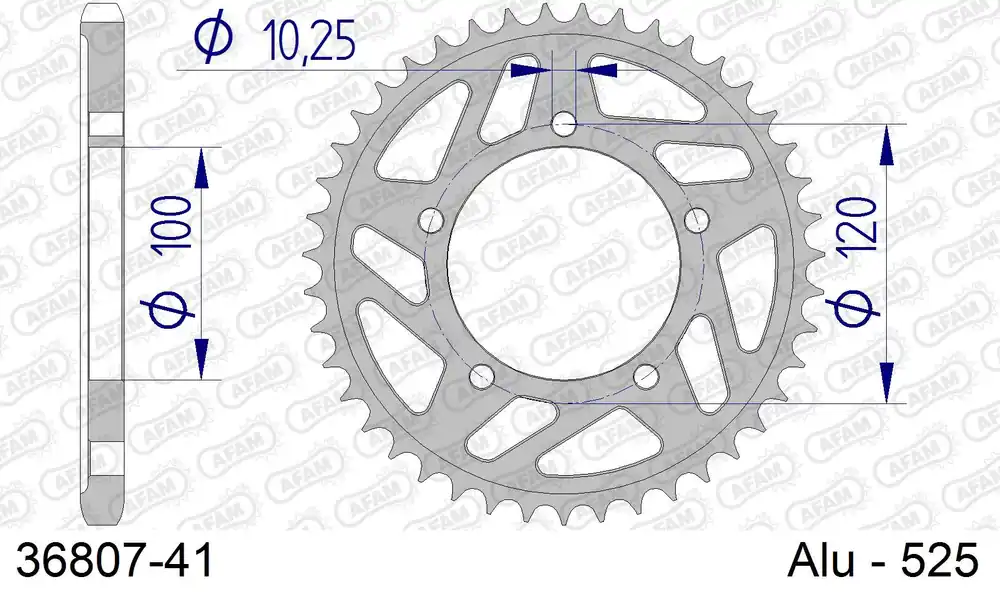 Corona AFAM 36807-41 in all. passo 525 APRILIA RSV4 1000 RF RACING FACTORY 2015 -2018 Novità