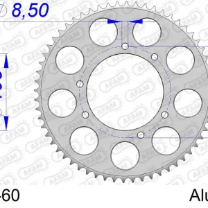 Spedizione Gratuita Corona AFAM 48200-60 in all. passo 428 HM-HONDA CRE 50 RR DERAPAGE 2008
