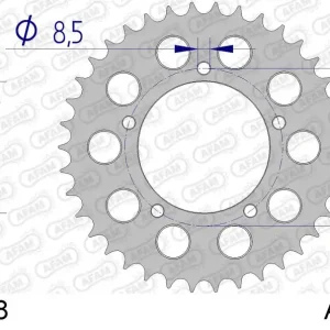 Corona AFAM 51600-38 in all. passo 530 DUCATI 900 SD DARMAH 1977 -1979 Offerta Limitata