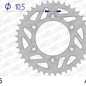 Corona AFAM 51602-45 in all. passo 520 DUCATI 696 MONSTER 2008 -2014 Compra Oggi Stesso