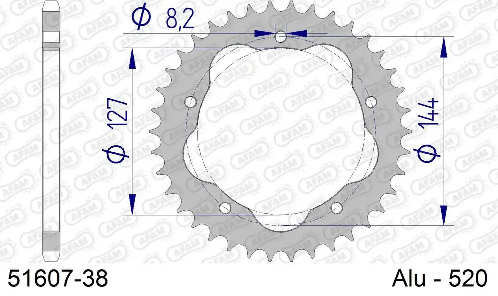 Spedizione Espresso Corona AFAM 51607-38 in all. passo 520 DUCATI 748 BIPOSTO 1995 -2002