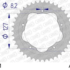 Corona AFAM 51608-41 in all. passo 525 DUCATI 1000 S2R MONSTER 2007 -2008 Spedizione Gratuita