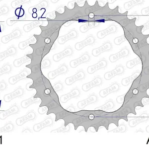 Corona AFAM 51803-41 in all. passo 525 DUCATI V4 1100 PANIGALE 2018 -2022 Sconto