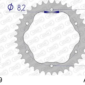 Quantità Limitata Corona AFAM 51804-39 in all. passo 520 DUCATI 1199 PANIGALE 2012 -2013