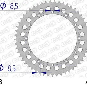 Offerta Del Giorno Corona AFAM 63300-53 in all. passo 520 HUSQVARNA CR 125 1977  -1984