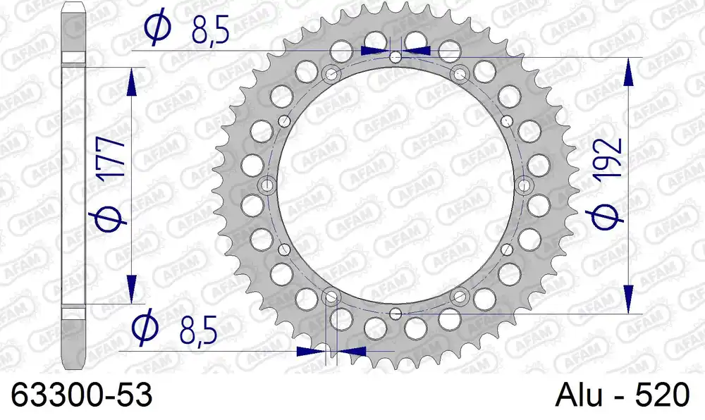 Offerta Del Giorno Corona AFAM 63300-53 in all. passo 520 HUSQVARNA CR 125 1977 -1984