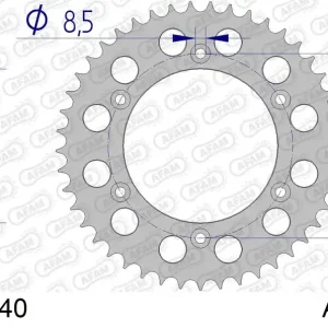 Corona AFAM 72304N-40 in all. passo 520 HUSABERG FS 650 SUPERMOTARD 2004 -2007 Scelto Dai Clienti
