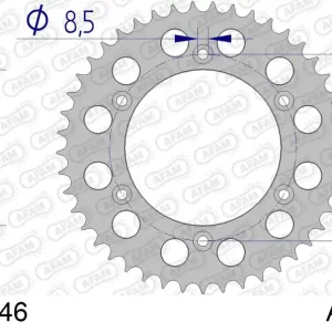 Quantità Limitata Corona AFAM 72304N-46 in all. passo 520 GAS-GAS ES 700 2022