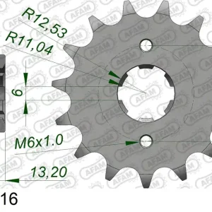 Nuova Collezione Pignone AFAM 20404-16 passo 525 HONDA CB 450 DX 1989  -1992