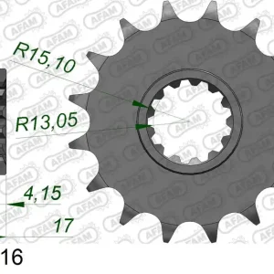 Pignone AFAM 20603-16 passo 530 HONDA CB 1000 R 2009 -2015 Offerta Del Giorno