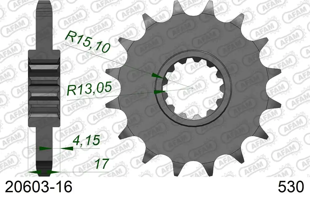Pignone AFAM 20603-16 passo 530 HONDA CB 1000 R 2009 -2015 Offerta Del Giorno