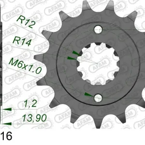 Ultimissimo Modello Pignone AFAM 20606-16 passo 525 HONDA XRV 750 AFRICA TWIN 1990 -2003