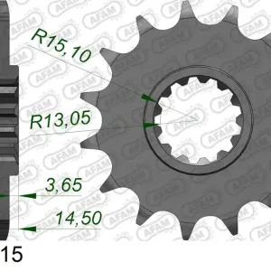 Sconto Pignone AFAM 20607-15 passo 525 HONDA CB 750 F2 SEVEN FIFTY 1992 -1994