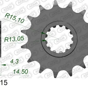 Pignone AFAM 20611-15 passo 525 HONDA CB 1000 R 2018  -2023 Offerta Limitata