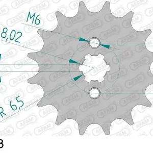 Pignone AFAM 22100-13 passo 420 SUZUKI GT 50 1978  -1980 Compra Oggi Stesso