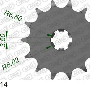Solo Oggi Pignone AFAM 22102-14 passo 428 SUZUKI RG 80 1980 -1981
