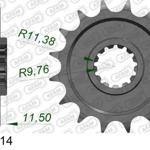Pignone AFAM 22201-14 passo 428 KAWASAKI KLX 125 L 2003  -2006 Prezzo Conveniente
