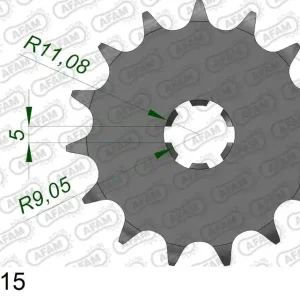 Prezzo Ridotto Pignone AFAM 22501-15 passo 530 SUZUKI GT 500 1976 -1977