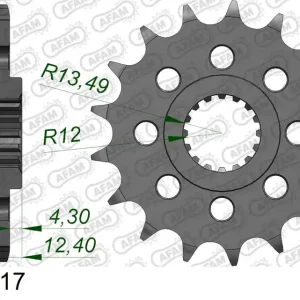 Novità Pignone AFAM 22802-17 passo 520 SUZUKI GSX-R 1000 2017  -2022