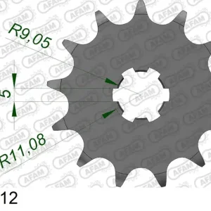 Bestseller Pignone AFAM 24201-12 passo 520 KAWASAKI KX 125 1994 -2002