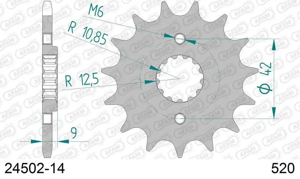 Compra Adesso Pignone AFAM 24502-14 passo 520 KAWASAKI EL 250 1990 -1999