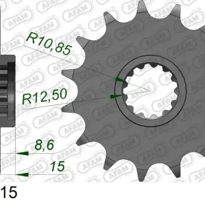 Occasione Imperdibile Pignone AFAM 24510-15 passo 520 KAWASAKI ZX 6 RR 2003  -2007