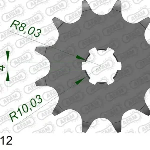 Promozione Pignone AFAM 30200-12 passo 520 KAWASAKI KX 125 1983 -1993