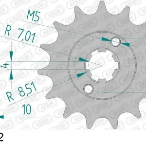 Pignone AFAM 49100-12 passo 420 DERBI 50 SENDA-R 1996 -1999 Ultima Occasione