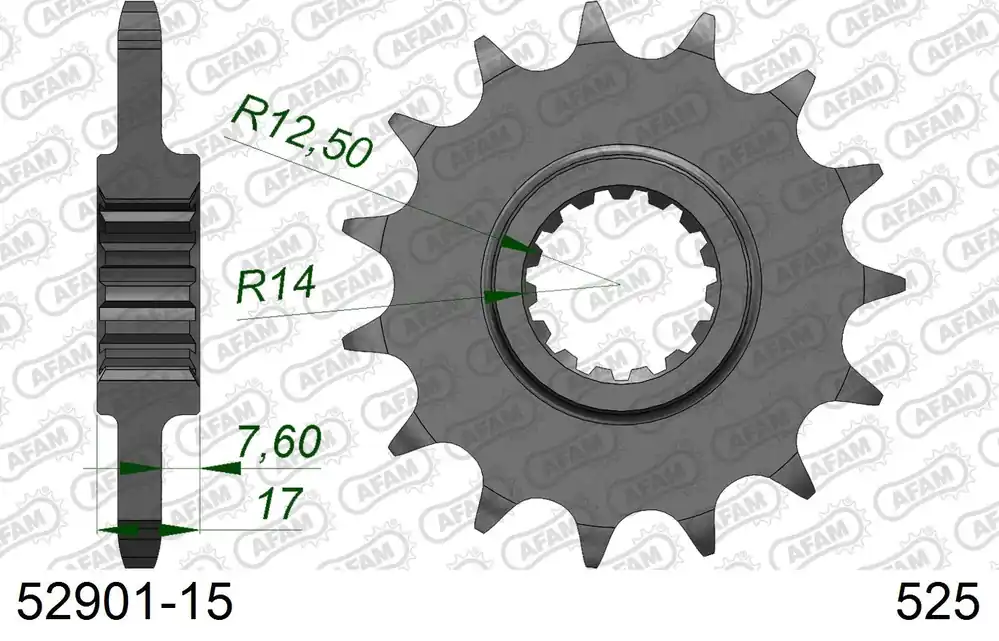 Pignone AFAM 52901-15 passo 525 DUCATI V4 1103 STREETFIGHTER 2020 Offerta