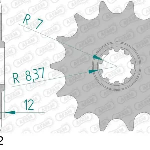 Prezzo Di Fabbrica Pignone AFAM 58102-12 passo 420 GAS-GAS EC 50 ROOKIE 2001 -2005
