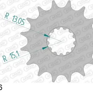 Pignone AFAM 88600-16 passo 525 TRIUMPH 800 SPEEDMASTER 2003  -2005 Popolare