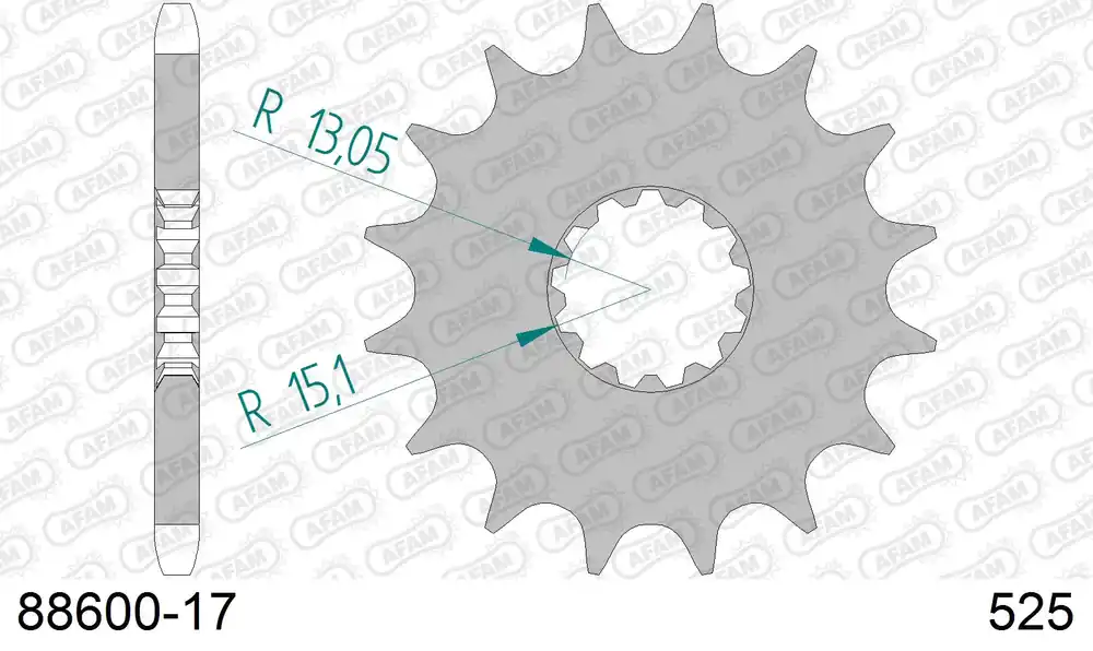 Vendita Finale Pignone AFAM 88600-17 passo 525 TRIUMPH T 100 BONNEVILLE 2001 -2006