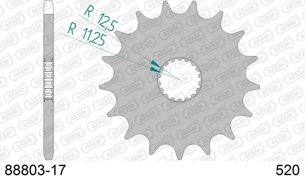 Pignone AFAM 88803-17 passo 520 TRIUMPH BONNEVILLE T100 2022 -2023 Saldi