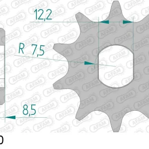 Pignone AFAM 94124-10 passo 415 GAS-GAS MC 50 2021  -2023 Novità