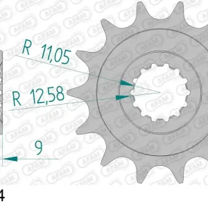 Esclusivo Pignone AFAM 94603-14 passo 520 MV AGUSTA F4 750 ORO 1999