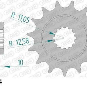 Pignone AFAM 94604-14 passo 520 MV AGUSTA 750 BRUTALE ORO 2003  -2005 Soddisfatti O Rimborsati