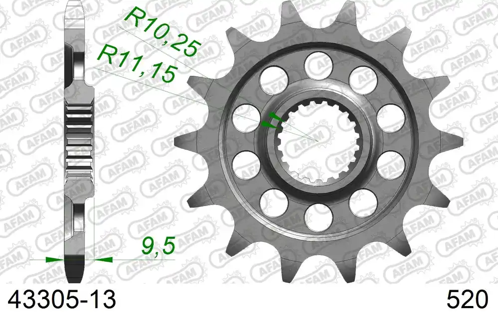 Offerta Speciale Pignone AFAM 43305-13 Passo 520 SHERCO SE 250 ENDURO FACTORY 2021 -2022