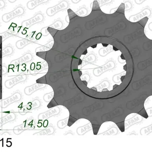 Pignone AFAM 20611NR-15 Passo 525 Con Gomma Antirumore HONDA CB 1000 R 2018  -2023 Saldi
