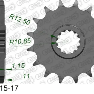 Pignone AFAM 21602NR-16 Passo 530 Con Gomma Antirumore YAMAHA FZR 1000 GENESIS 1987  -1988 Scelto Dai Clienti