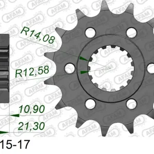 Pignone AFAM 37600NR-15 Passo 525 Con Gomma Antirumore APRILIA 900 DORSODURO ABS 2017 -2020 A Buon Prezzo