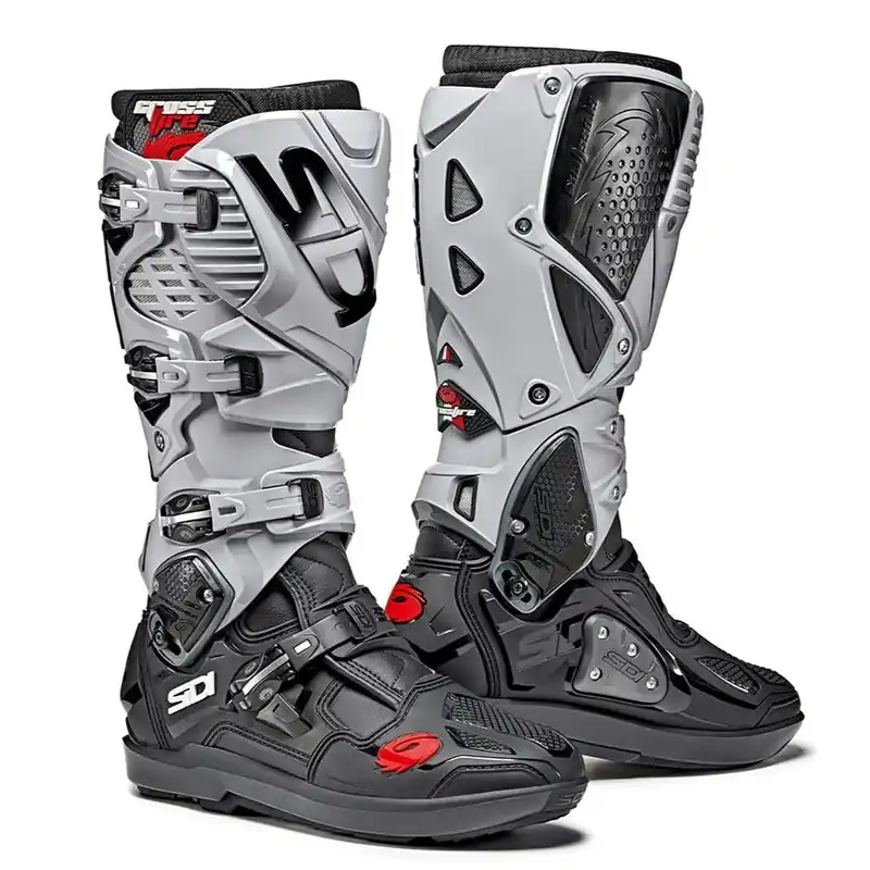 Prezzo Basso Stivali SIDI Crossfire 3 SRS Moto Cross Enduro - Nero Cenere