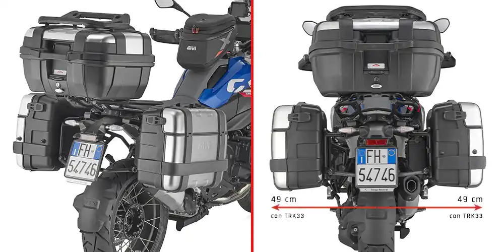 Portavaligie laterali per BMW R 1300 GS con sistema GIVI PL-One Fit PL5143MK Acquista Ora